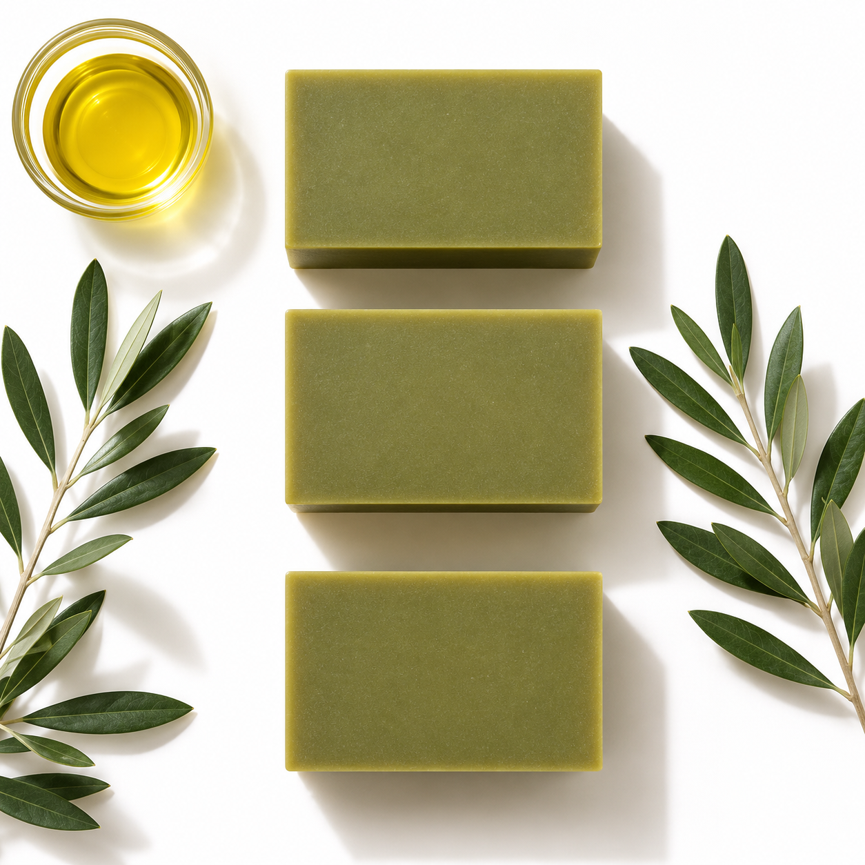 Organic Olive Oil Soap Bar – Unscented  Bundle of 3 - Anovina