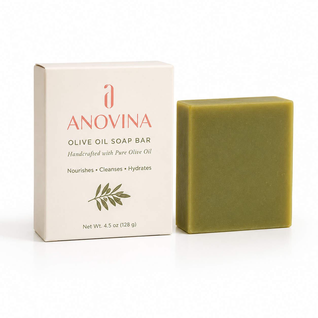 Organic Olive Oil Soap Bar – Lemongrass  Bundle of 3 - Anovina